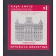 ARGENTINA SERVICIO SELLO PARA CAJAS ENVIO 2001 GJ 9A SIN TROQUELADO Y SIN DENTAR NUEVA MINT U$ 40